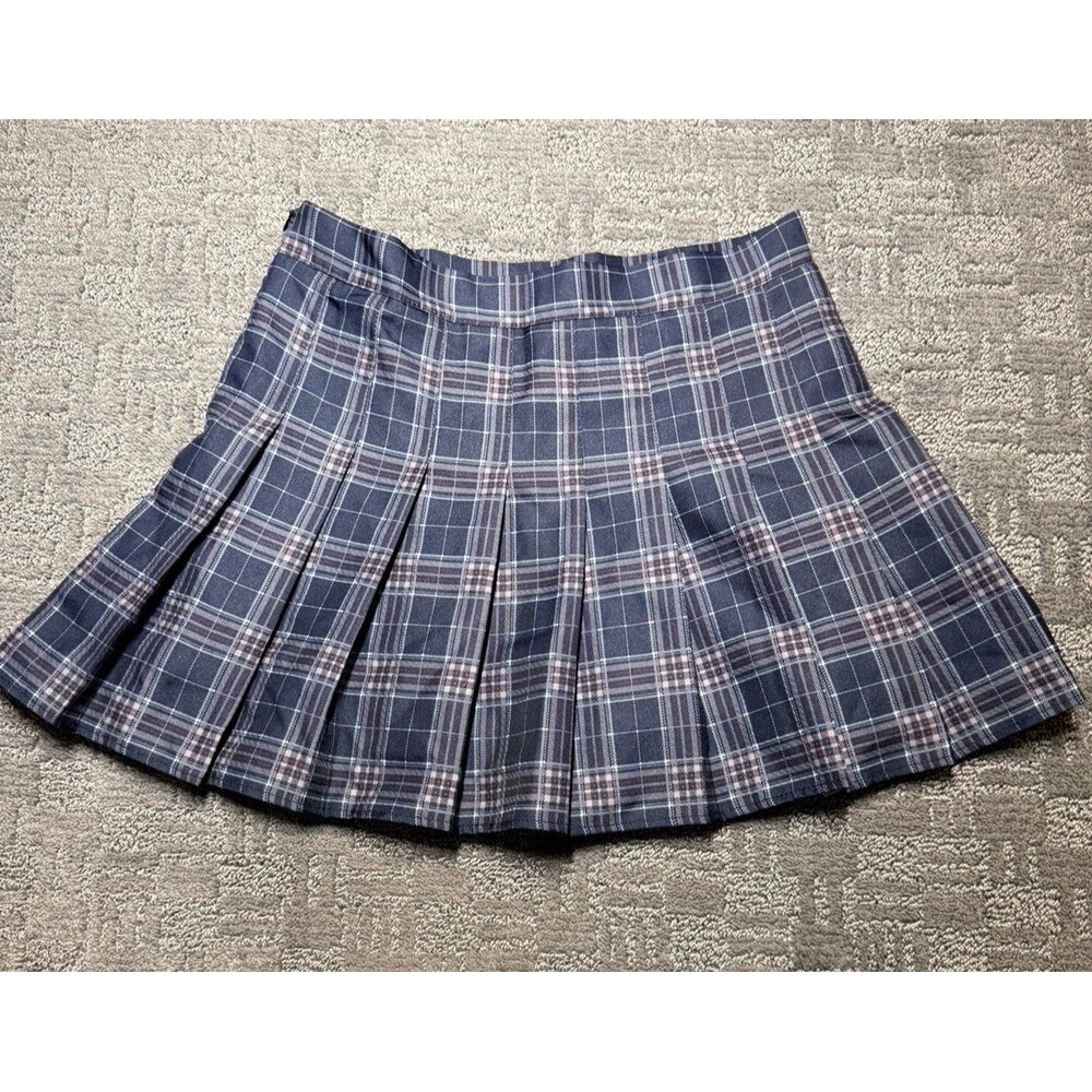 Plaid navy skort XL